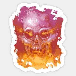 Bursting Skull Sticker